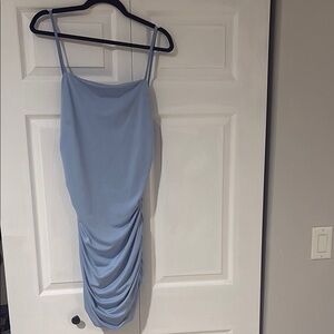 Revamped low back Ruched Dress
